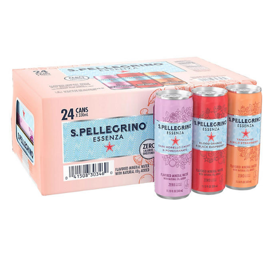 S.Pellegrino Essenza Flavored Mineral Water Variety Pack (11.15 fl. oz., 24 pk.)