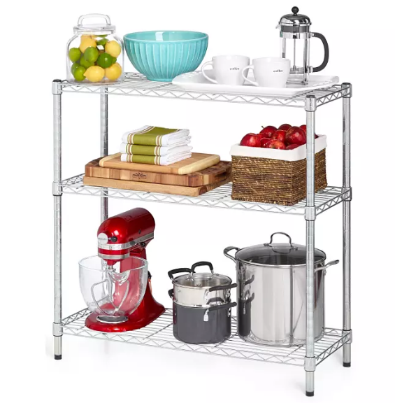 Alera Residential 3-Shelf Wire Shelving - Silver (36W x 14D x 36H)