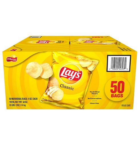 Lay's Classic Potato Chips (1 oz., 50 pk.)