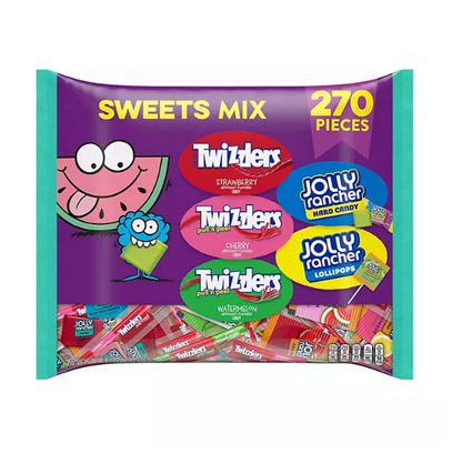 JOLLY RANCHER and TWIZZLERS Fruit Flavored Candy (270 pcs)