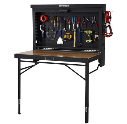 Lifetime Wall-Mounted Powder-Coated Folding Work Table