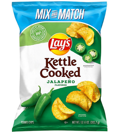 Lay's Kettle Cooked Potato Chips Jalapeno (13.5 oz.)