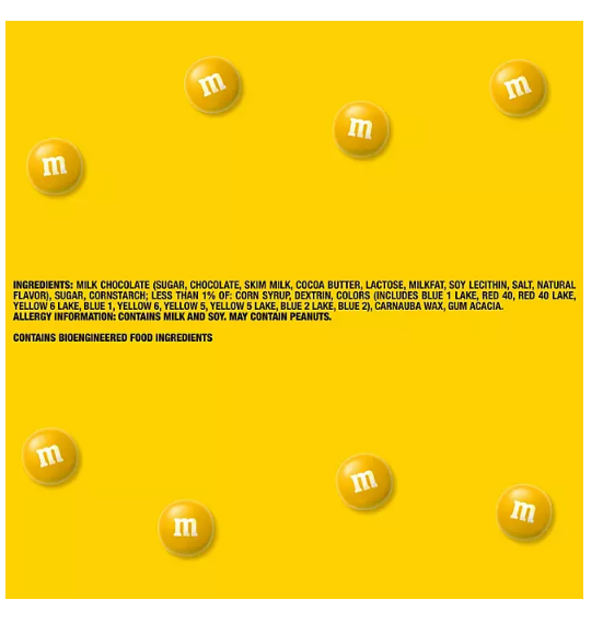 M&M’S Milk Chocolate Yellow Bulk Candy in Resealable Pack (3.5 lbs.)