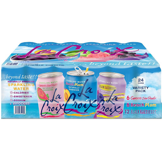 La Croix Black Razz Berry Sparkling Water Variety Pack (12 fl. oz., 24 pk.)