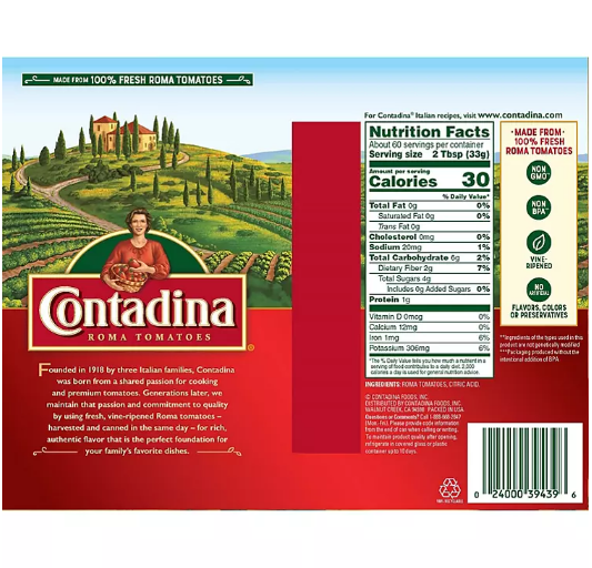 Contadina® Tomato Paste ( 6 oz. cans, 12 ct.)