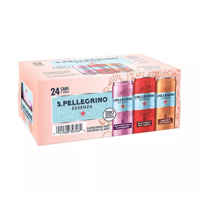 S.Pellegrino Essenza Flavored Mineral Water Variety Pack (11.15 fl. oz., 24 pk.)