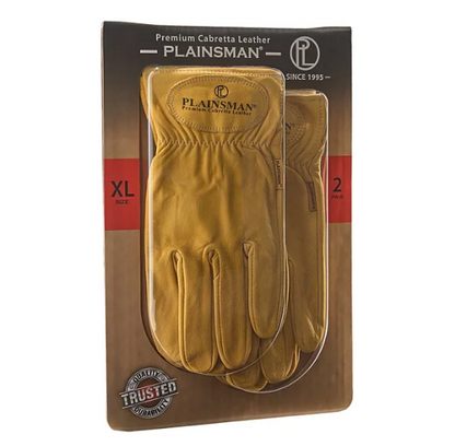 Plainsman Tan Leather Gloves - 2 Pairs