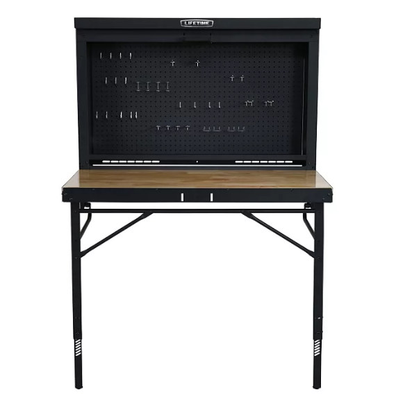 Lifetime Wall-Mounted Powder-Coated Folding Work Table