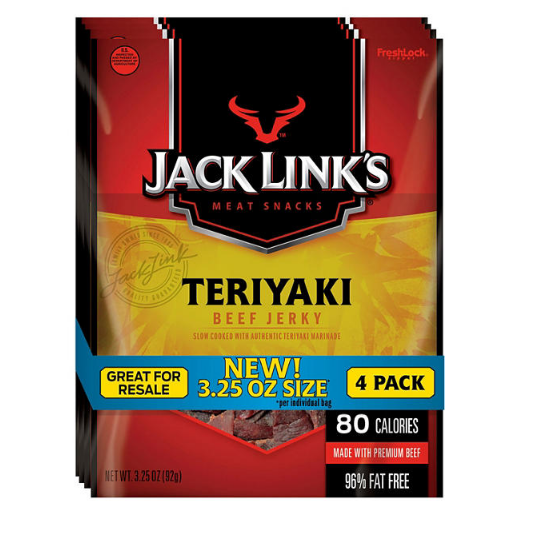 Jack Link's Teriyaki Beef Jerky (3.25 oz., 4 ct.)