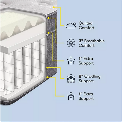 Serta SleepTrue 13" Medium Hybrid Mattress