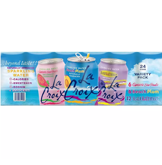 La Croix Black Razz Berry Sparkling Water Variety Pack (12 fl. oz., 24 pk.)