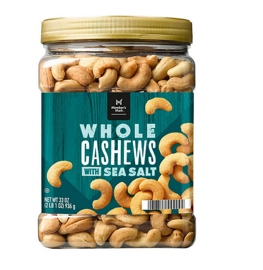 Member's Mark Roasted Whole Cashews with Sea Salt (33 oz.)