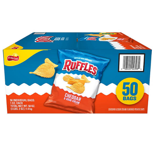 Ruffles Cheddar & Sour Cream Potato Chips (1 oz., 50 ct.)