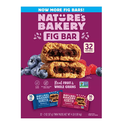 Blueberry and Raspberry Variety Fig Bars (2 oz., 32 ct.)