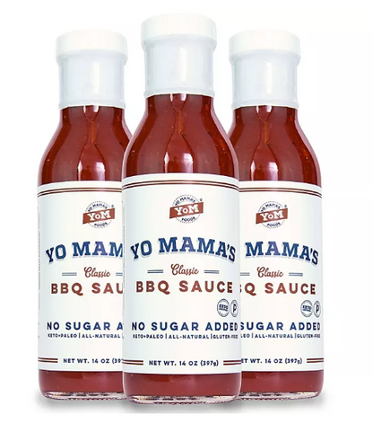 Yo Mama’s Foods Keto & Paleo Barbecue Sauce (14 oz., 3 pk.)