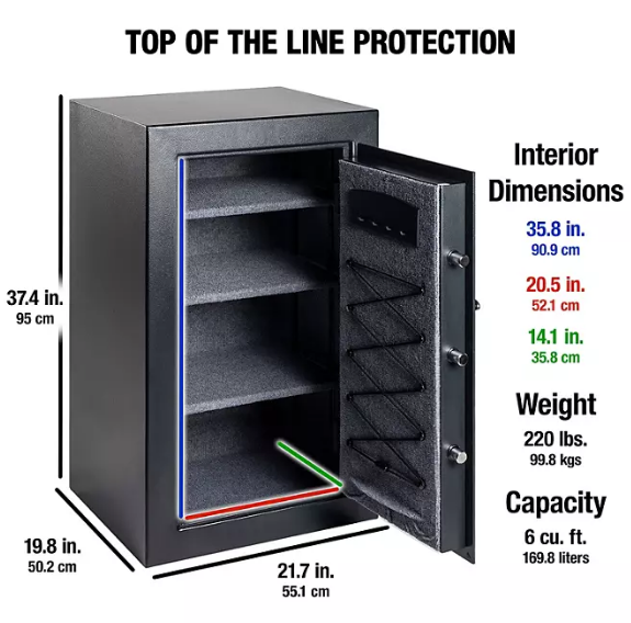 SentrySafe T0-331 Security Safe with Digital Keypad 6.0 Cubic Feet