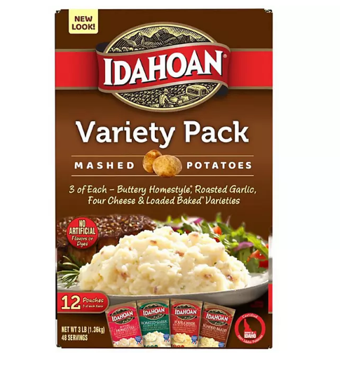 Idahoan Real Premium Mashed Potatoes Variety Pack (4 oz., 12 pk.)