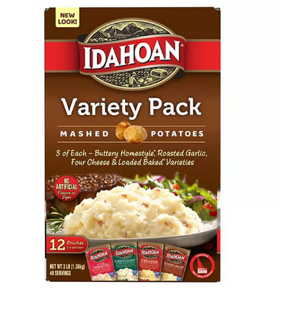 Idahoan Real Premium Mashed Potatoes Variety Pack (4 oz., 12 pk.)