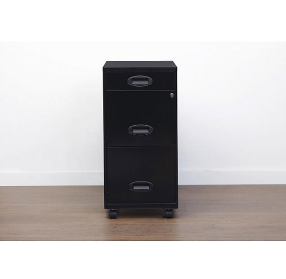 Hirsh 18" Deep 3 Drawer Mobile Letter Width Vertical File Cabinet