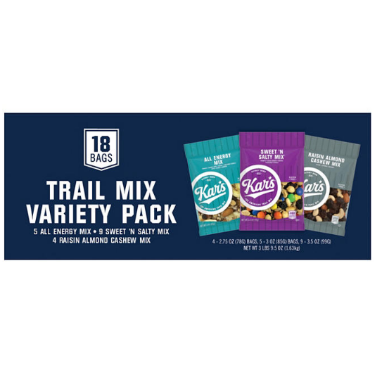 Kar's Nut & Fruit Mix Variety Pack (18ct.)