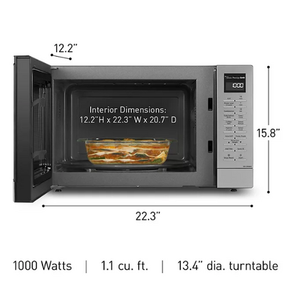 Panasonic Countertop Microwave Oven and Broiler Grill, 1.2 cu. ft. Stainless Steel