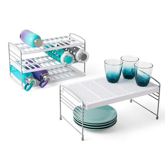 YouCopia Bottle Mug and Plate Organizer 2-Piece Set