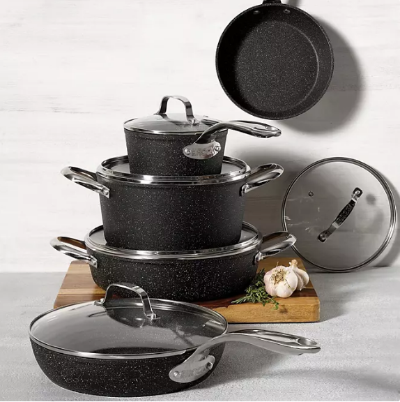 The Rock by Starfrit 10-Piece Cookware Set