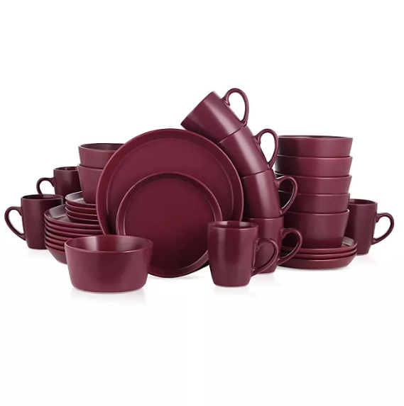 Stone Lain Michelle Stoneware 32-Piece Round Dinnerware Set (Assorted Colors)