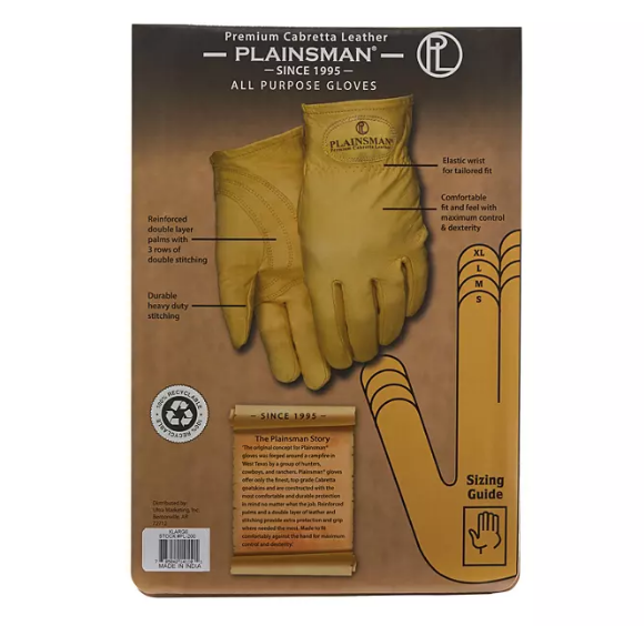 Plainsman Tan Leather Gloves - 2 Pairs