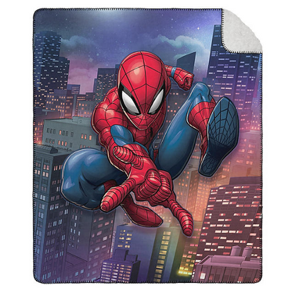 Spider-Man "Night Flight" Cloud Sherpa Throw Blanket, 50" x 60"