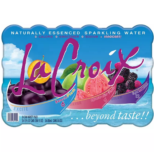 La Croix Black Razz Berry Sparkling Water Variety Pack (12 fl. oz., 24 pk.)