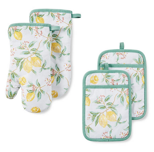 Martha Stewart 4-Piece Oven Mitt and Potholder Set (Assorted Prints)