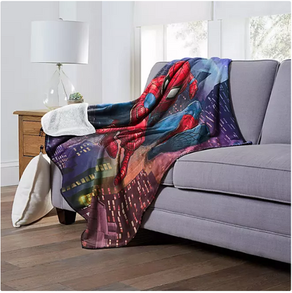 Spider-Man "Night Flight" Cloud Sherpa Throw Blanket, 50" x 60"