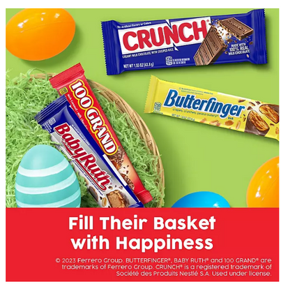 Crunch, Butterfinger and BabyRuth Chocolate Bar Variety Pack (32 ct.)