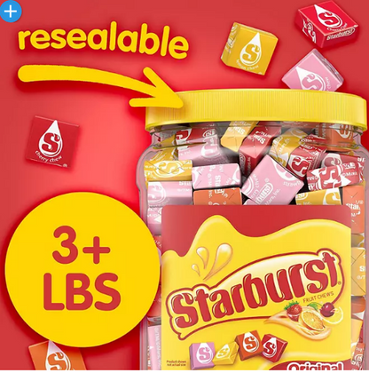 Starburst Original Fruity Chewy Candy Bulk Jar (3lbs 6oz)