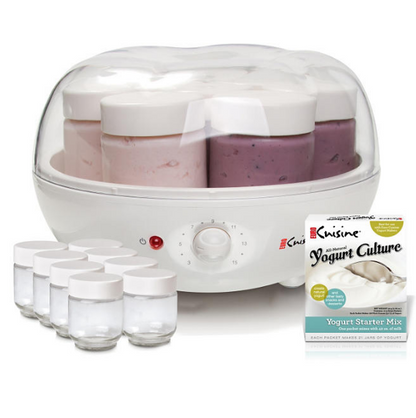 Euro Cuisine Automatic Yogurt Maker - with Extra Jars and Yogurt Starter