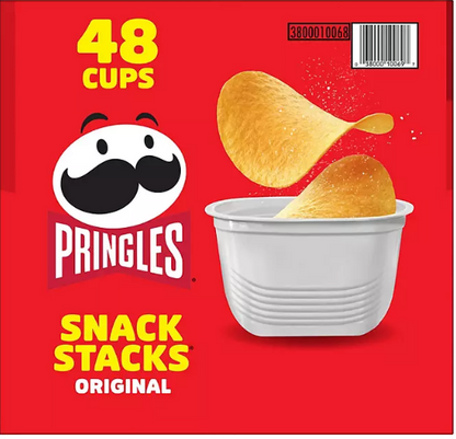 Pringles Snack Stacks Potato Crisps Chips, Original Flavor (0.67 oz., 48 ct.)