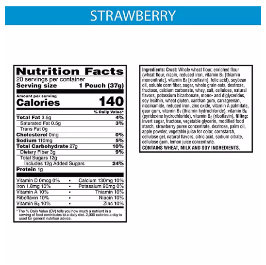 Kellogg's Nutri-Grain Cereal Bars Strawberry 26.1oz