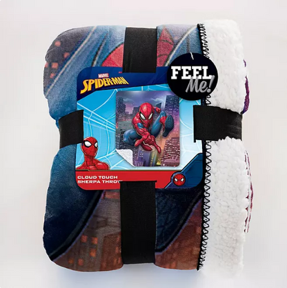 Spider-Man "Night Flight" Cloud Sherpa Throw Blanket, 50" x 60"