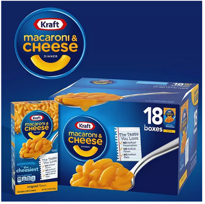 Kraft Original Macaroni and Cheese Dinner (7.25 oz., 18 pk.)