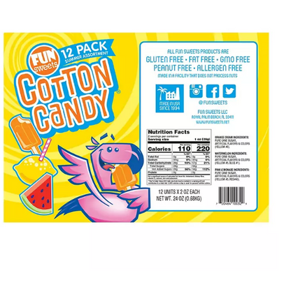 Fun Sweets Summer Cotton Candy (12 pk.)