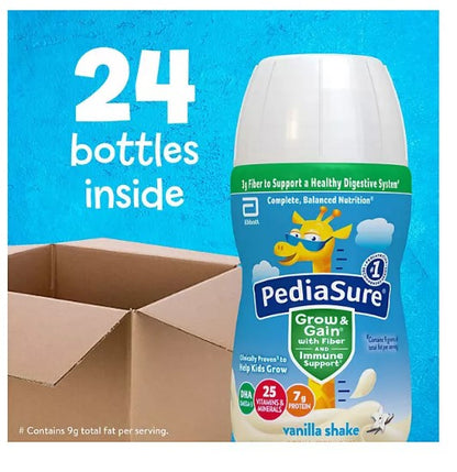 PediaSure Nutritional Grow & Gain Shake with Fiber and Immune Support, Vanilla (7.4 fl. oz., 24 pk.)