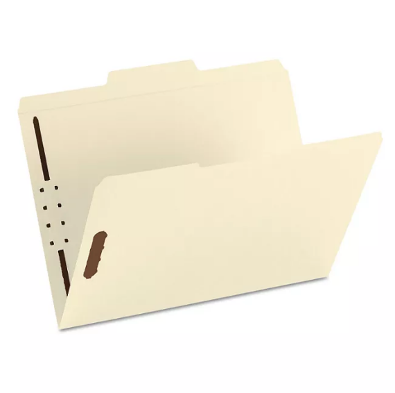 Smead 1/3 Cut Assorted Position Tabs Two Fastener File Folder, Manila (Letter, 50ct.)