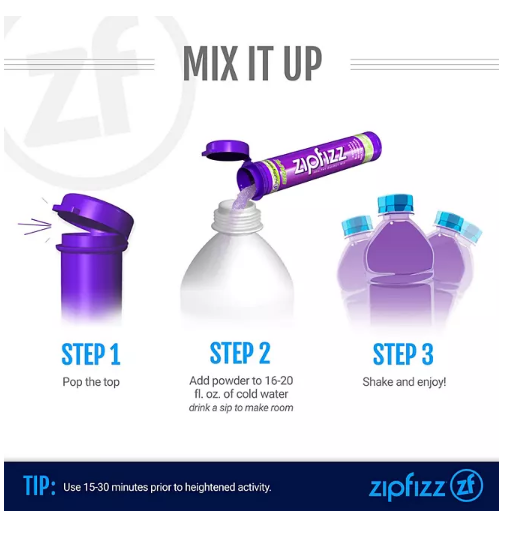 Zipfizz Energy Drink Mix, Grape (20 ct.)