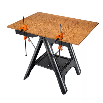 Worx Pegasus Folding Work Table and Sawhorse with Clamps