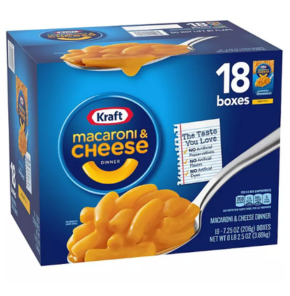 Kraft Original Macaroni and Cheese Dinner (7.25 oz., 18 pk.)