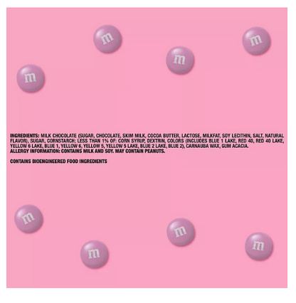 M&M’S Milk Chocolate Pink Candy, Bulk Candy in Resealable Pack (3.5 lbs.)