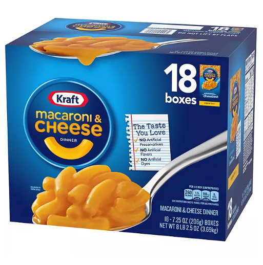 Kraft Original Macaroni and Cheese Dinner (7.25 oz., 18 pk.)