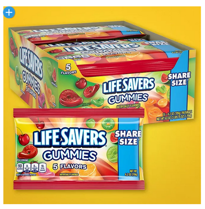 Life Savers Original 5 Flavors Gummy Candy Bulk Pack (4.2 oz., 15 ct.)