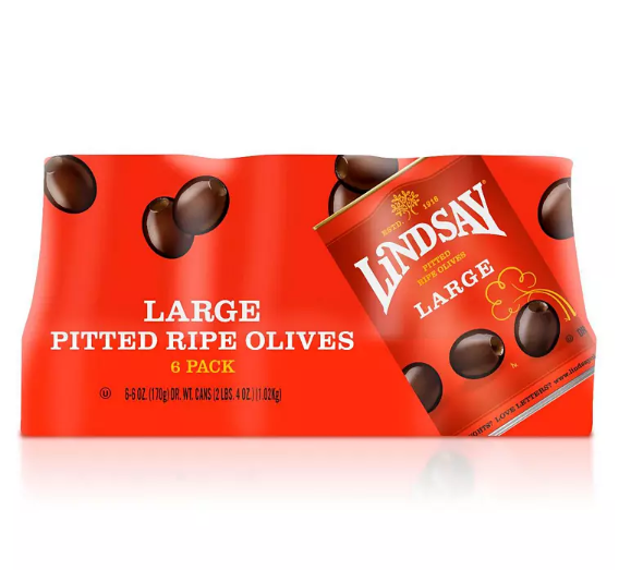 Lindsay® Large Pitted Olives (6 oz., 6 pk.)